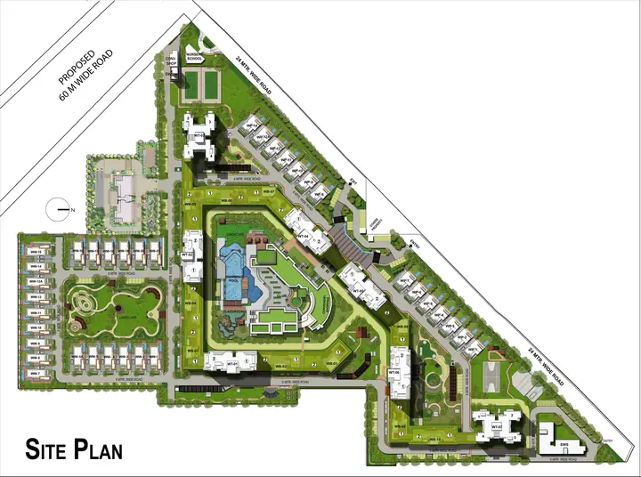 Representative master plan of an Experion residential development