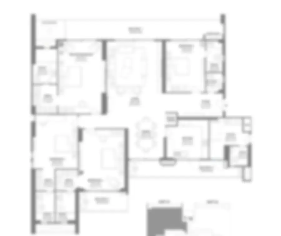 Experion Sector 88A 3 BHK floor plan, representative layout